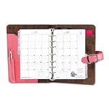 Day-Timer Desk Size Napa Leather Pink Ribbon Organizer, Planner Starter Set (D48434 )