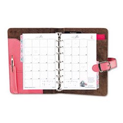 Day-Timer Desk Size Napa Leather Pink Ribbon Organizer, Planner Starter Set (D48434 )