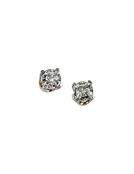 14K Yellow Gold 0.06 ct. Diamond Childrens Earring Studs