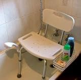 Shower Chair With Back Rest And Cut Away Section
