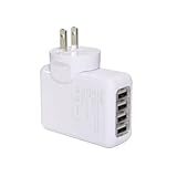 iFlash Four USB Port Home/Wall Charger for Apple iPad, iPad2, iPad3, iPhone 3G/3GS, iPhone 4/4S, iPod Touch 4G, Nano 6th....