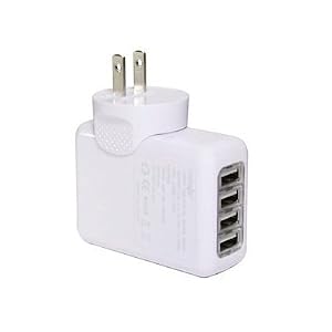 MYCARRYINGCASE 4 Port USB Charger with Universal Travel Adapter Charger