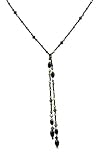 Necklace - N179 - Lariat Style - Swarovski (tm) Crystals and Mixed Beads ~ Jet (Black) 22