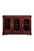 Queen Anne Three-door Lowboy With Glass Doors