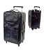 Leather Black 26-inch Suitcase with Wheels