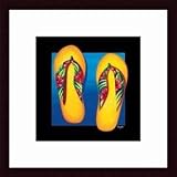Hawaii Thongs, Art Poster by Naylor Mary, with Wood Frame, poster size: 12