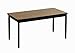 Correll 36" High Standing / Stool Height Utility Table, 36" High x 72" Medium Oak High-Pressure Laminate Top with Black Frame , Rock Solid Commercial Quality (LT3672-06)