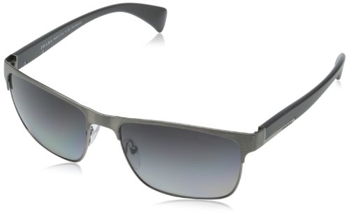 Prada PR51OS Sunglasses DHG5W1-58 - Antique Brushed Gunmetal Frame, Polar Grey Gradient