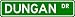 DUNGAN Street Name Sign ~ Personalized Family Lastname Sign ~ Gameroom, Basement, Garage Sign