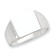 Stelring Silver 11x13mm Solid Back Signet Ring