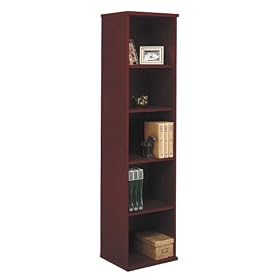 Open Single Bookcase - Mahogany