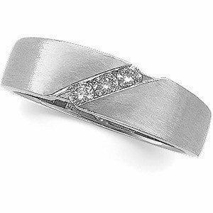 Platinum Diamond Wedding Band Duo - Lady's Ring