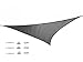 STORAGEIDEAS Triangle Shade Sail ith Kit, UV Block Fabric, 16'5