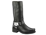 Harley-Davidson® Men's Iroquios Black Leather Motorcycle Boot. Inside Zip, 12-Inch Shaft. D97386