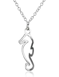 Kris Nations Sea Horse Cutout Overlay Necklace, 18"