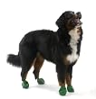 AWS Natural Rubber Waterproof Dog Boots - XLarge, Green (12 Disposable, Reusable Boots)