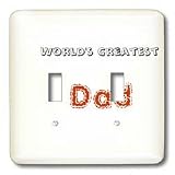 Patricia Sanders Creations - Worlds Greatest Dad - Light Switch Covers - double toggle switch