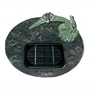 Solar Unit 2 Frogs (Contains Solar Plate Insert, Solar Bird Bath Water Feature, And Solar Panel And