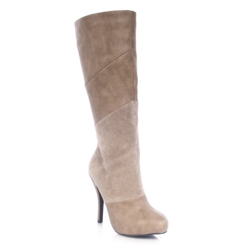 Qupid Mirror-34 Leather and Combo Boot