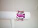 Fashion BOLD Bracelet Stretch Fushia and Silver