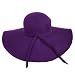 ELEGANT PURPLE WOOL WIDE BRIM DIVA STYLE FLOPPY HAT
