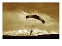 Parachutist with Mountain Background Photographic Print, 40" x 30"