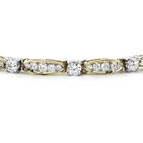 14K Two-Tone Gold Diamond Bracelet -- 4.00 Ct. SI1-SI2 Eye Clean G/H