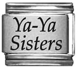 Clearly Charming Ya Ya Sisters Laser Etched Italian Charm