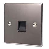 BLACK NICKEL MASTER TELEPHONE SOCKET C439BNB