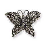 Sterling Silver Marcasite Butterfly Pin