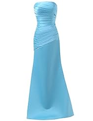 Strapless Satin Ruched Lace-Up Cocktail Evening Dress/Homecoming Dress/Bridesmaid Dress/Pageant Dress/Prom Dress/Party Dress/Wedding Dress 