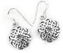 Starburst Celtic Knot Round Sterling Silver Earrings