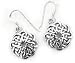 Starburst Celtic Knot Round Sterling Silver Earrings