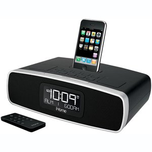 iHOME Dual Alarm Clock Radio with AM and FM Presets for iPhone and iPod