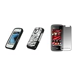Nokia Nuron 5230 - Premium Black and White Zebra Stripes Design Soft Silico ....