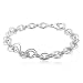 Sterling Silver Oval Interlink Bracelet 7.5