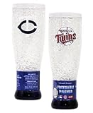 Minnesota Twins Crystal Pilsner Glass