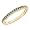 0.22ct Blue Diamond Wedding Anniversary Band Ring 10K Yellow Gold Size 4 (0.22cttw, SI Clarity)