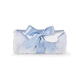 Mud Pie Baby Embossed Plush Blanket, Blue