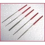 5pc Mini Needle DIAMOND FILE Set = ceramics + tile + glass