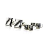 Slotted Sterling Silver Plated Formal Set by Cuff-Daddy