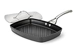 Calphalon Contemporary Hard-Anodized Aluminum Nonstick Cookware, Panini Pan and Press, 13 3/4-inch, 
