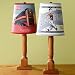 Porch Post Base & Printed Baseball or Train Lamp Shades - Shade (Baseball) 9h