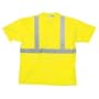 Class II Safety Shirt with 2in. Reflective Solid Stripes, Lime/Yellow, 2X-Large