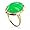 Genuine 14 KT Yellow Gold Green Jade Cabochon Band 14K Ring Size 7