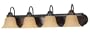 Nuvo Lighting 60/3123 Ballerina 4-Light 30-inch Vanity with Champagne Glass Shade, Mahogany Bronze