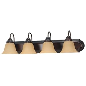 Nuvo Lighting 60 3123 Ballerina 4-Light 30-inch Vanity with Champagne Glass Shade,... by 