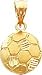 14K Gold Soccer Ball Charm Diamond Cut