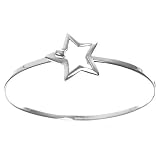 Sterling Silver Open Star Bangle Bracelet with Hook Closure