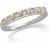 14K Two Tone Gold Diamond Bridal Anniversary Band Ring (0.07 ctw, G-H, SI1)